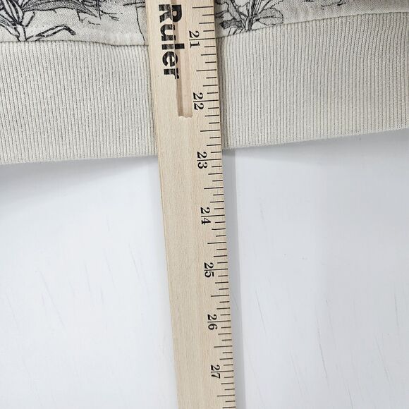 Blind Rooster Sweatshirt Mens Small Cream Japanese Landscape Graphic Floral - Picture 9 of 13